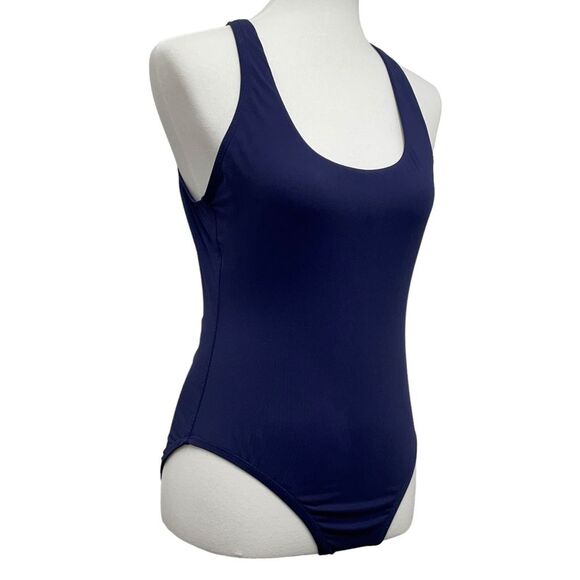 Andie Swim Catalina One Piece Navy Blue Swimsuit, Large. Open clasp back - Picture 2 of 14